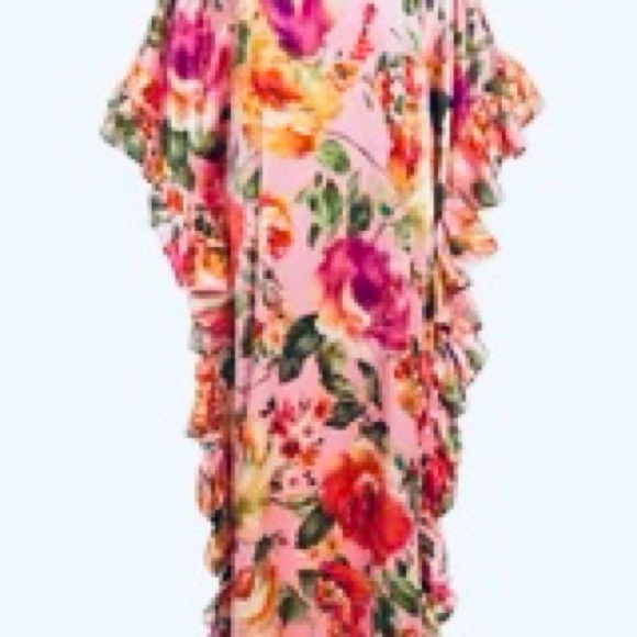 Lindsey Thornburg - Silk Rose Caftan - OS - NWT - 1 of 1 - Picture 2 of 10